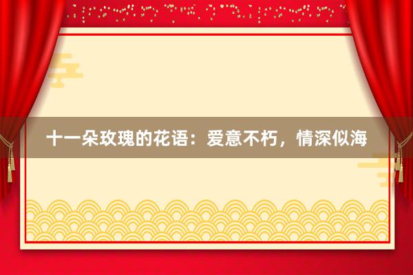 十一朵玫瑰的花语：爱意不朽，情深似海